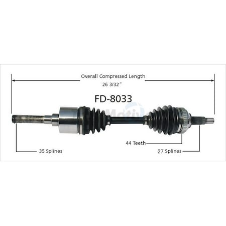 Surtrack Axle Cv Axle Shaft, Fd-8033 FD-8033